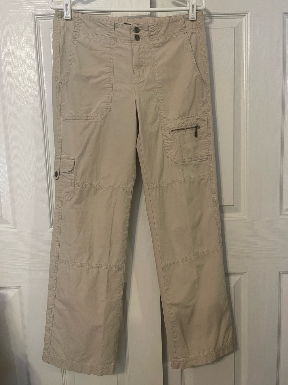 Eddie Bauer Beige Cargo Pants with Zip Pocket
